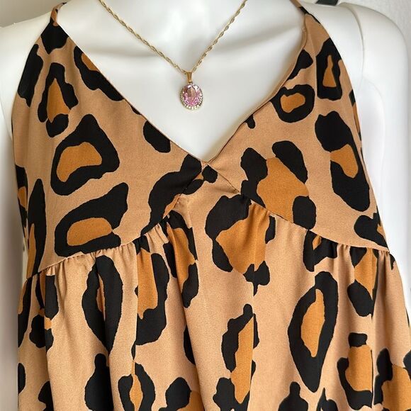 Leopard Print Razor Back Dress, M - Picture 4 of 6
